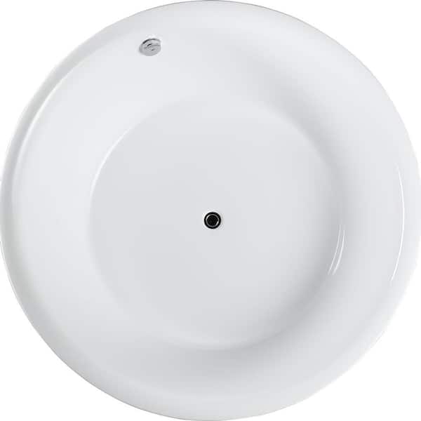 Pescara 59.04 in. Acrylic Flatbottom Non-Whirlpool Freestanding Bathtub in Glossy White Pescara 59.04 in. Acrylic Flatbottom Non-Whirlpool Freestanding Bathtub in Glossy White