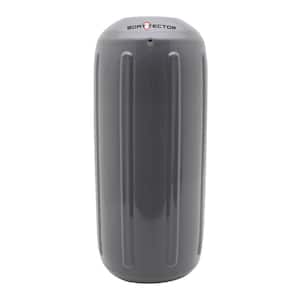 BoatTector 6.5 in. x 15 in. HTM Inflatable Fender in Gray