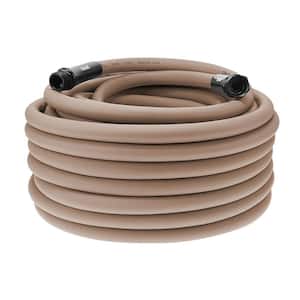 Colors Series 5/8 in. x 100 ft. 3/4 in. 11-1/2 GHT Fittings Garden Hose with Standard Grip in Brown Mulch
