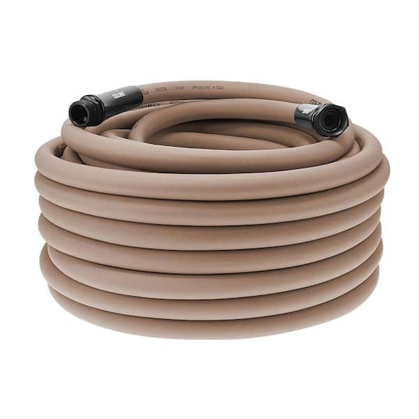 Flexzilla Colors Series 5/8 in. x 100 ft. 3/4 in. 11-1/2 GHT Fittings Garden Hose with Standard Grip in Brown Mulch
