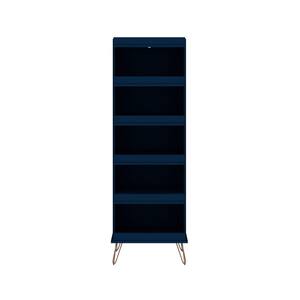 59.72 H 12-Pair 5-Tier Blue Fiberboard Shoe Rack
