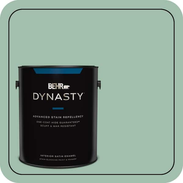 BEHR DYNASTY 1 gal. #MQ6-13 Spring Reflection One-Coat Hide Satin Enamel Interior Stain-Blocking Paint & Primer