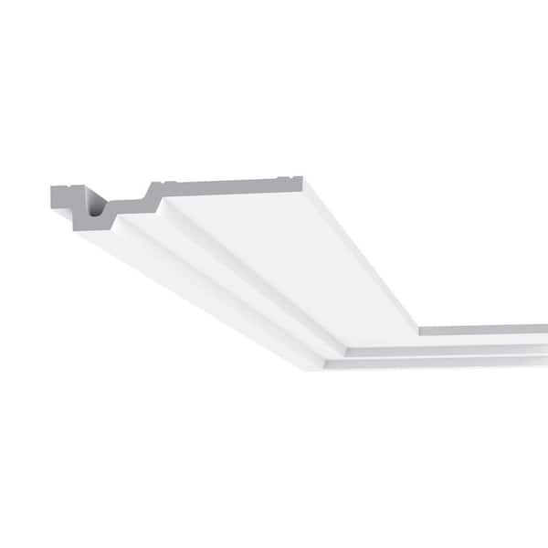 6-1/2 in. x 1-1/8 in. x 78-3/4 in. Primed White Plain Polyurethane Crown Moulding (16-Pack)