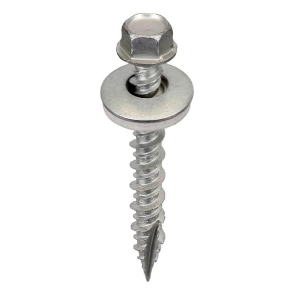#9 x 1-1/2in 1/4 in. Hex Head Metal to Wood Screws in Galvanized (Bag of 250)
