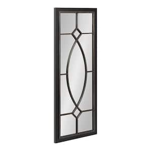 Bakersfield 42 in. x 16 in. Classic Rectangle Framed Black Wall Accent Mirror