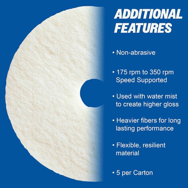 Genuine Joe Black Floor Stripping Pad - 5/Carton - Round x 18 Genuine Joe Black Floor Stripping Pad - 5/Carton - Round x 18