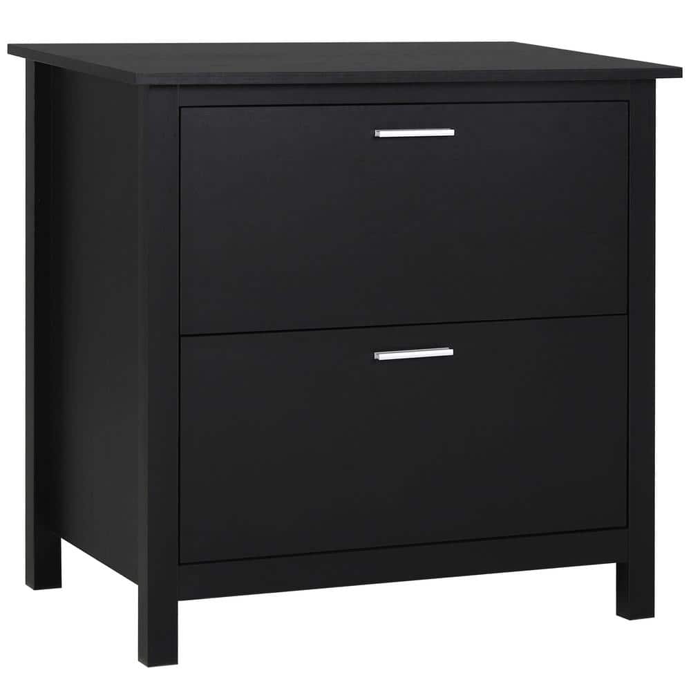 VEIKOUS 2Drawer Black Lateral File for Home Office HP030404BK