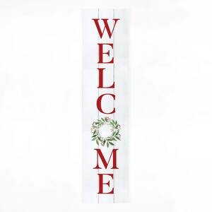Welcome White Individual Wood Wall Sign