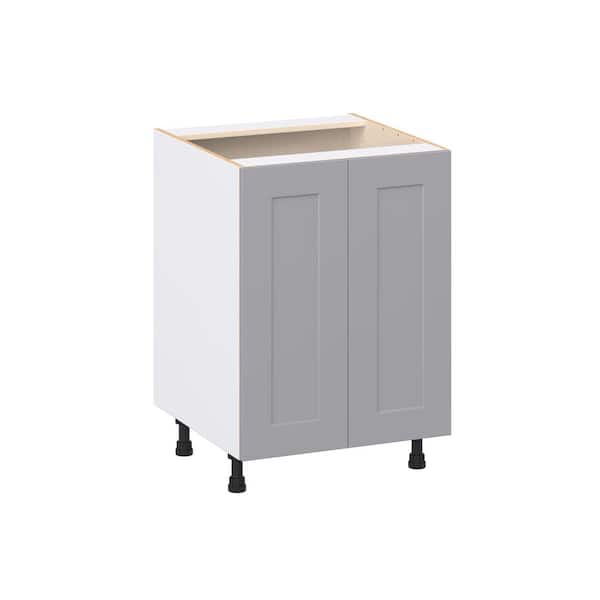 J COLLECTION Roseland 24 in. W x 24 in. D x 34.5 in. H Assembled Shaker Base Kitchen Cabinet in Slate Gray with 3 Inner Drawers