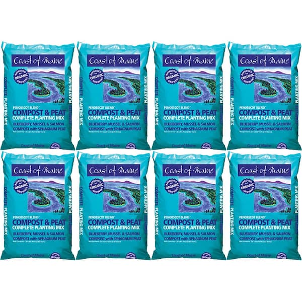 Coast of Maine Compost and Peat Organic Plant Mix, 1 cub. ft. (8-Pack)