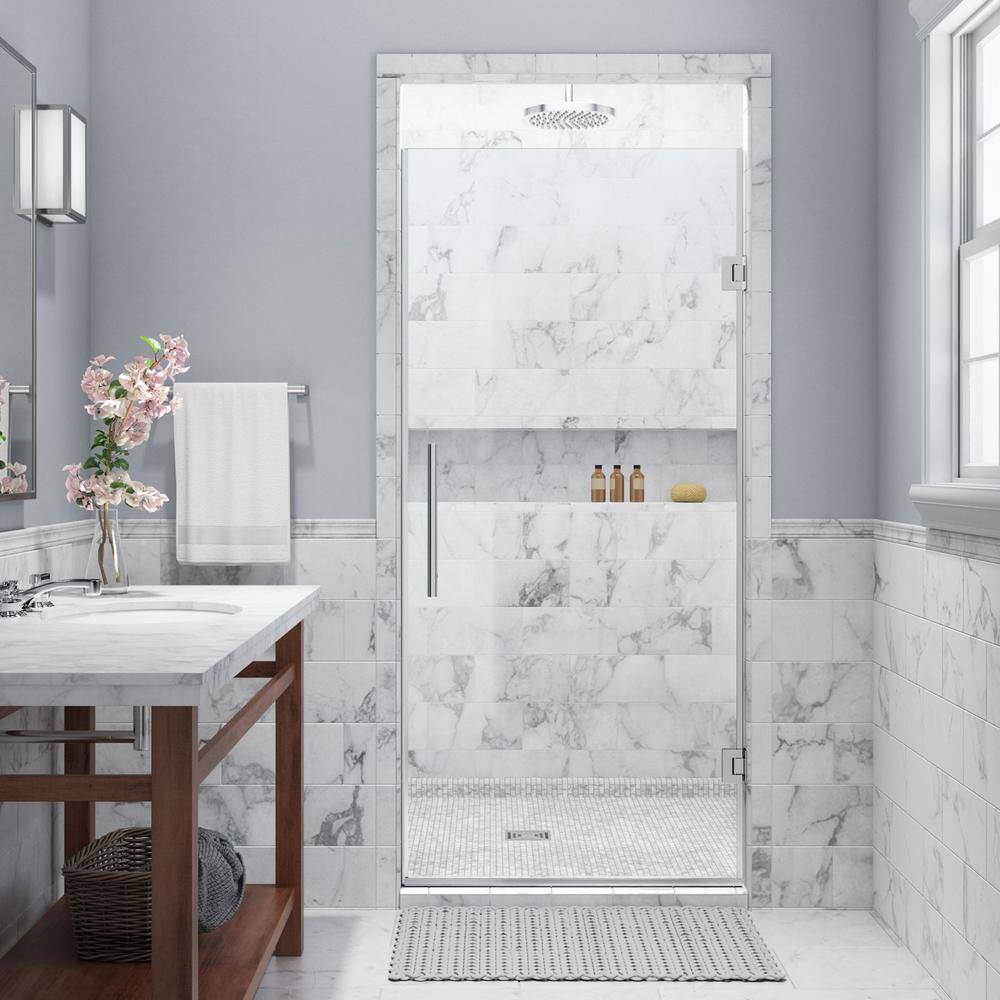 Kinkade 24" x 72" Frameless Clear Tempered Glass Shower Door