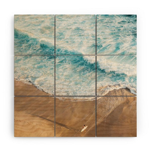 DenyDesigns. The Surfer and The Ocean By Romana Lilic/LA76 Photography Wood Wall Mural Wall Art
