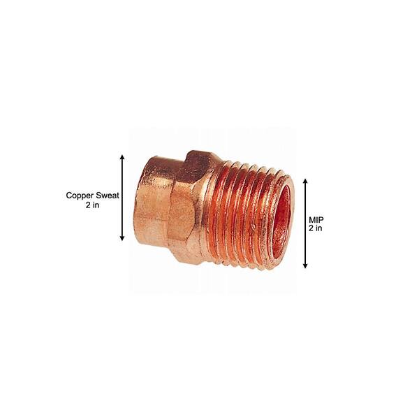 2" C x 2" Male NPT Threaded Copper Adapters 5 