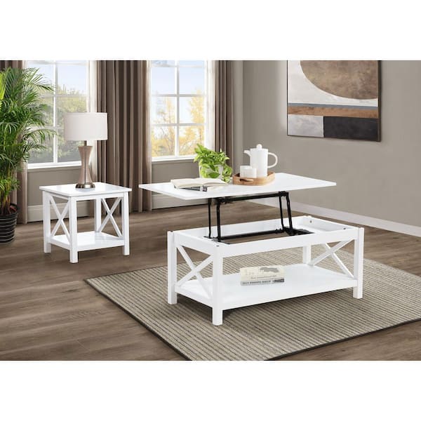 Coaster Skyview 44 in. Rectangular Lift Top Coffee Table White