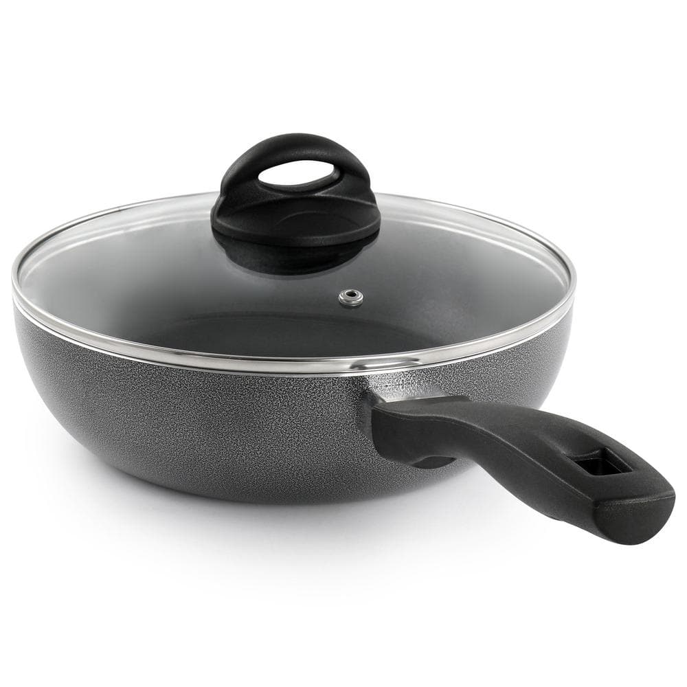 Granite Grey 9.5 Inch Non Stick Aluminum Wok with Lid