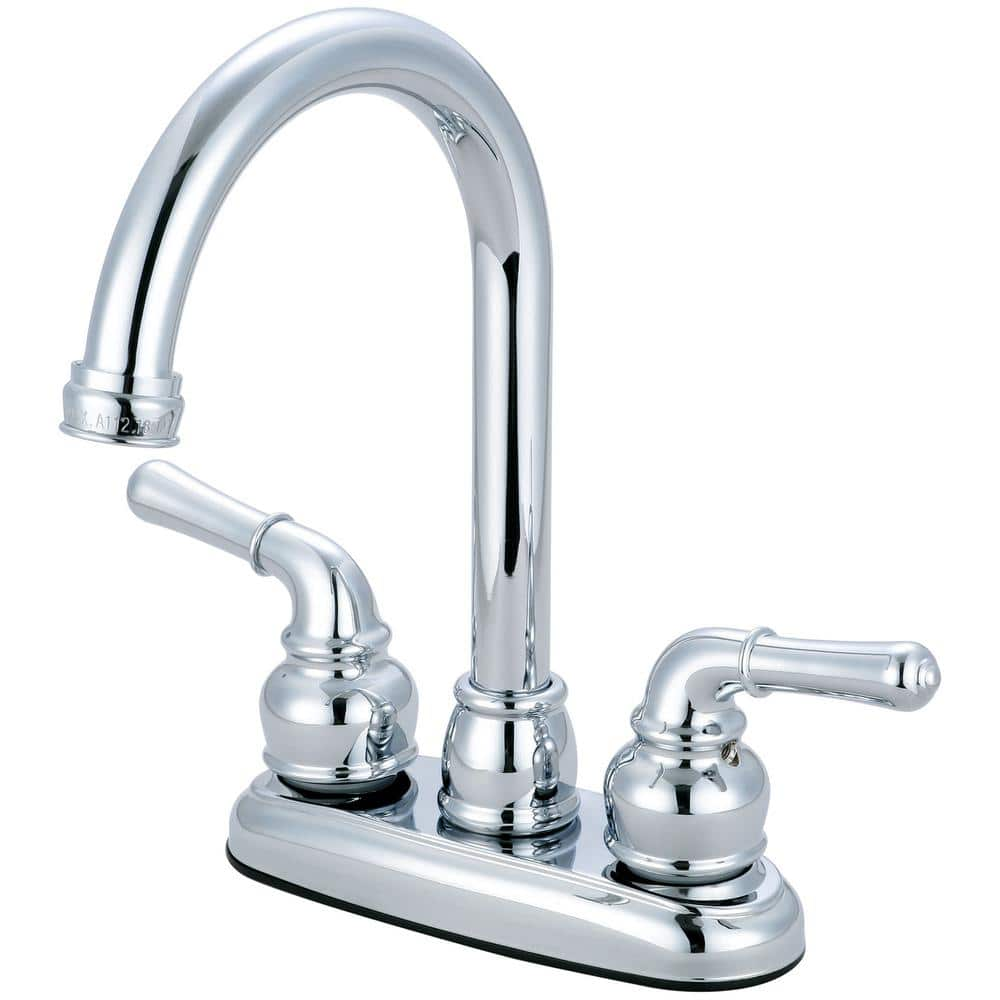 Olympia 2-handle Bar Faucet Polished Chrome B-8160 - The Home Depot