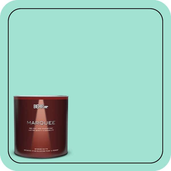 BEHR MARQUEE 1 qt. #P430-2 Aqua Wish Matte Interior Paint & Primer