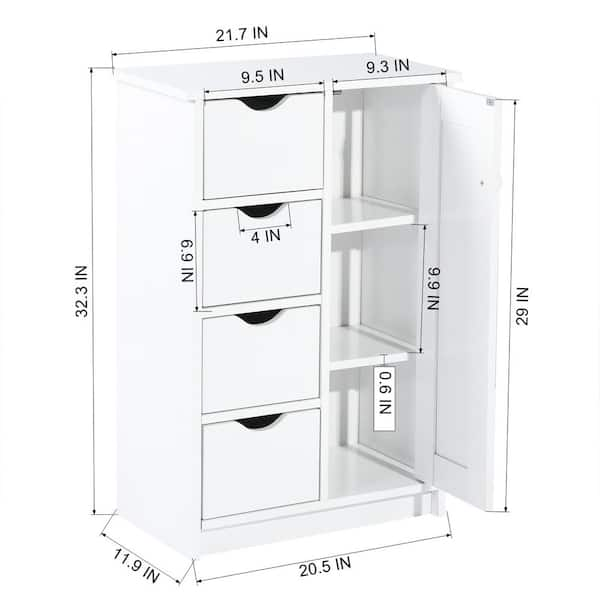 Romatlink 21.7 in. W x 31.9 in. H x 11.8 in. D Single Door Linen