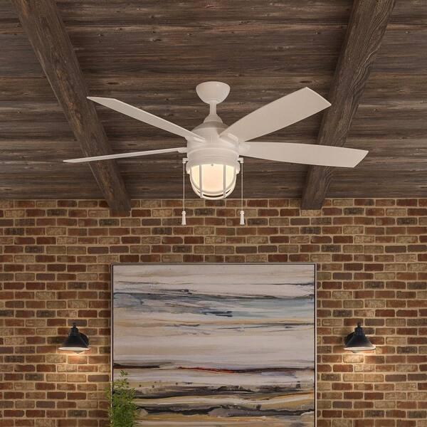 Hampton Bay Seaport 52 In Indoor Outdoor White Ceiling Fan | Shelly ...