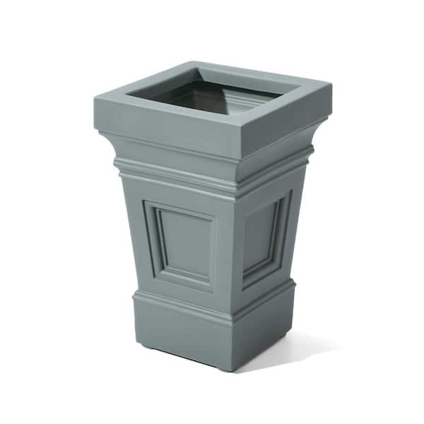 Step2 Atherton Large 24 in. H x 15.5 in. W x 15.5 in. D Sage Gray Resin Square Indoor/Outdoor Planter