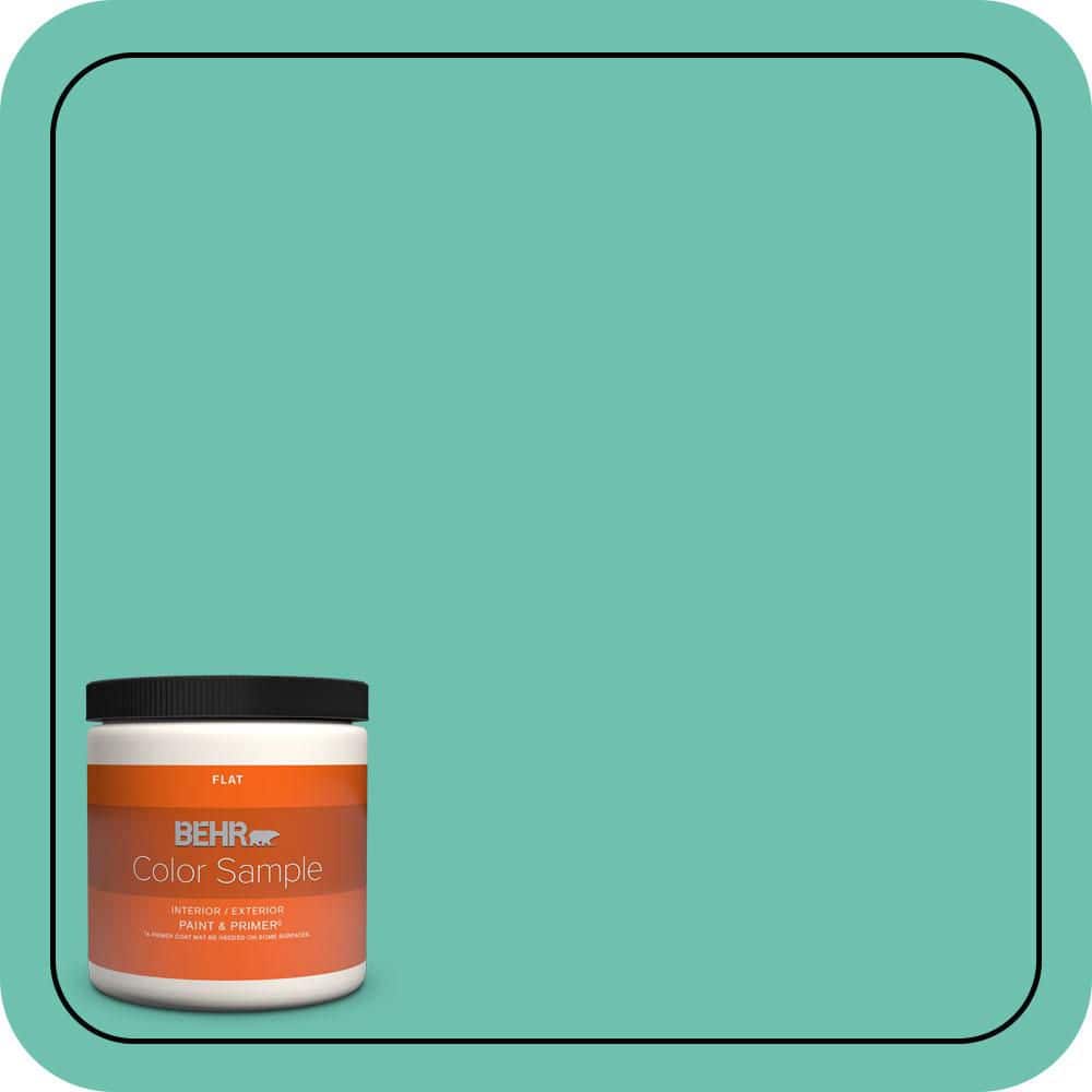8 oz. #P440-4 March Aquamarine Flat Interior/Exterior Paint & Primer Color Sample price history on PriceWatchPro