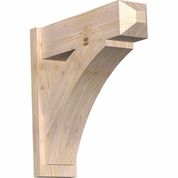 Ekena Millwork 8 in. x 26 in. x 26 in. Thorton Craftsman Smooth Douglas Fir Outlooker