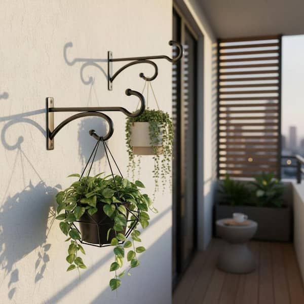 6 in. Metal Plant Hanger Hooks Outdoor Indoor Planter Hooks YNLIN460 - The  Home Depot