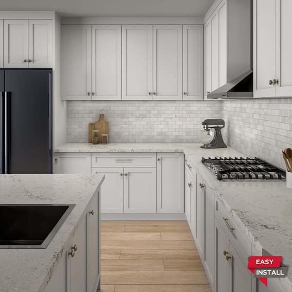 Xpress Mosaix Peel 'N Stick Stormy Mist Beveled 14 in. x 12 in. Marble Brick Joint Mosaic Tile (11.64 sq. ft./Case)