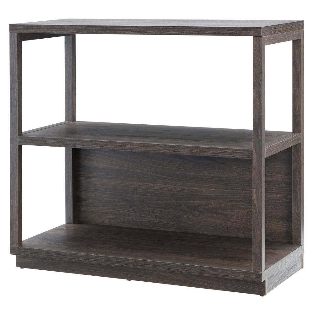 Alder Brown 33" Tall Rectangular Bookshelf with Plinth Base