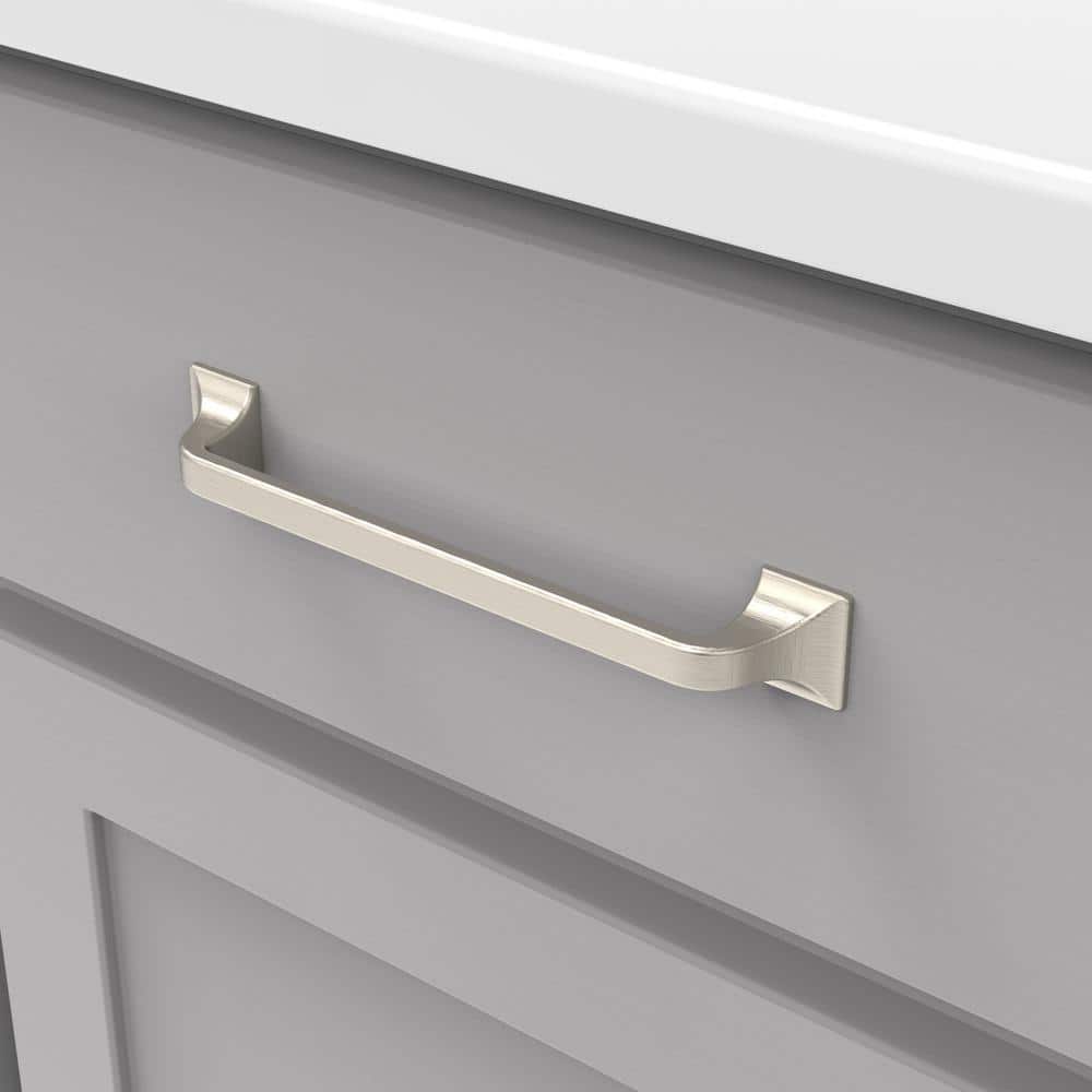 Satin Nickel Brushed Cabinet Drawer Pulls with Mounting Hardware