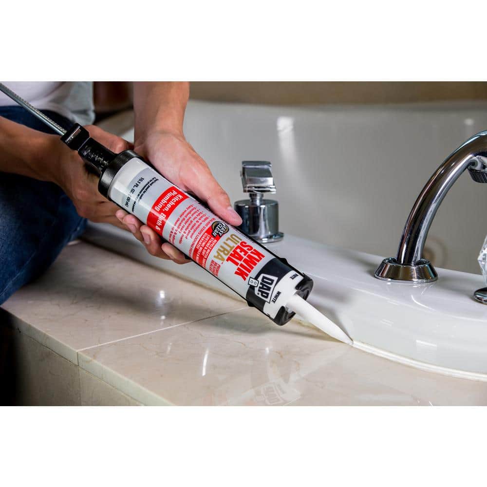Kwik Seal Ultra 10.1 oz White Silicone Kitchen and Bath Sealant