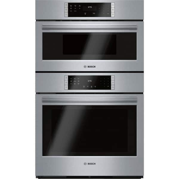 open haard overhemd Gevoel van schuld Bosch 800 Series 30 in Built-In Smart Combination Electric Convection Wall  Oven w/ Self-Clean and Microwave in Stainless Steel HBL87M53UC - The Home  Depot