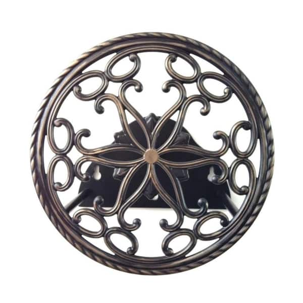 LIBERTY GARDEN 125 ft. Bronze Steel Round Hose Hanger Garden Hose Reel