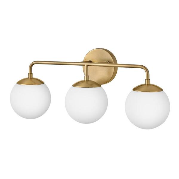 LARK - Juniper 24.0 in. 3 Light Lacquered Brass Vanity Light