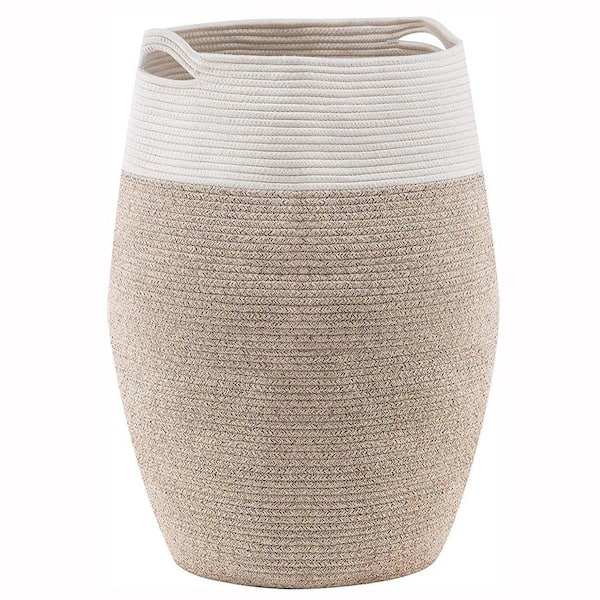 Unbranded 105 L Fabric Laundry Basket Hamper with Handles Brown