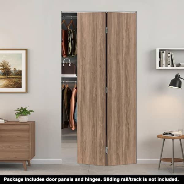 プラットホーム CALHOME 36 in. x 80 in. x 3/4 in. Thickness Hollow Core Walnut