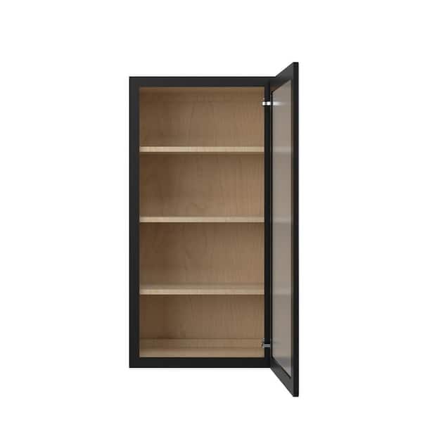 Belle Haven Recessed 15 in. W x 42 in. H x 12 in. D in Driftwood Plywood Assembled Frosted Glass Wall