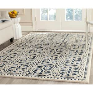 Cambridge Navy Blue/Ivory 8 ft. x 10 ft. Geometric Medallion Area Rug