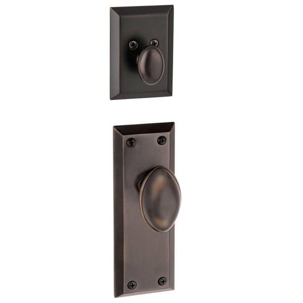 Grandeur Fifth Avenue Single Cylinder Timeless Bronze Combo Pack Keyed Differently Eden with Prairie Knob and Matching Deadbolt