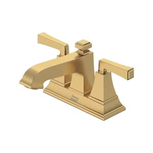 Town Square S 8 in. Widespread 2-Handle Bathroom Faucet 1.2 GPM with Drain Assembly in Brushed Cool Sunrise
