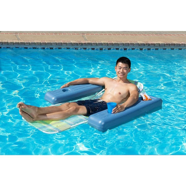 Caribbean Plaid PVC Swimming Pool Float Lounge