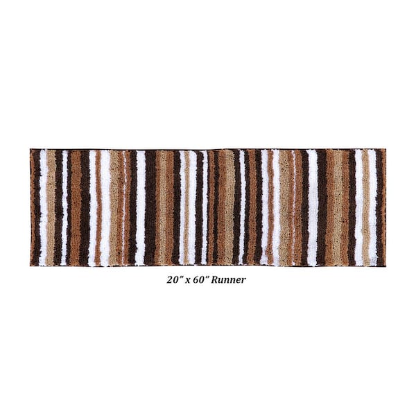 Better Trends Griffie Collection 20 in. x 60 in. Brown Polyester