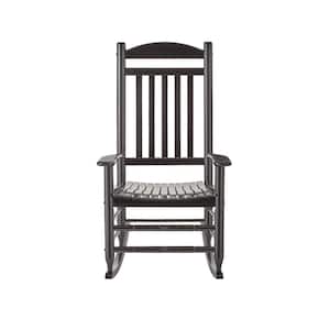 Hampton Bay Black Wood Outdoor Rocking Chair for only $51.88