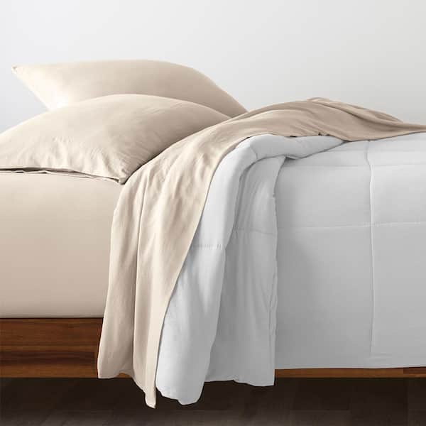 Crescent Bedding Twin Beige Fitted Sheet Only - Soft & Comfy 100% Cotton  (Twin, Beige)