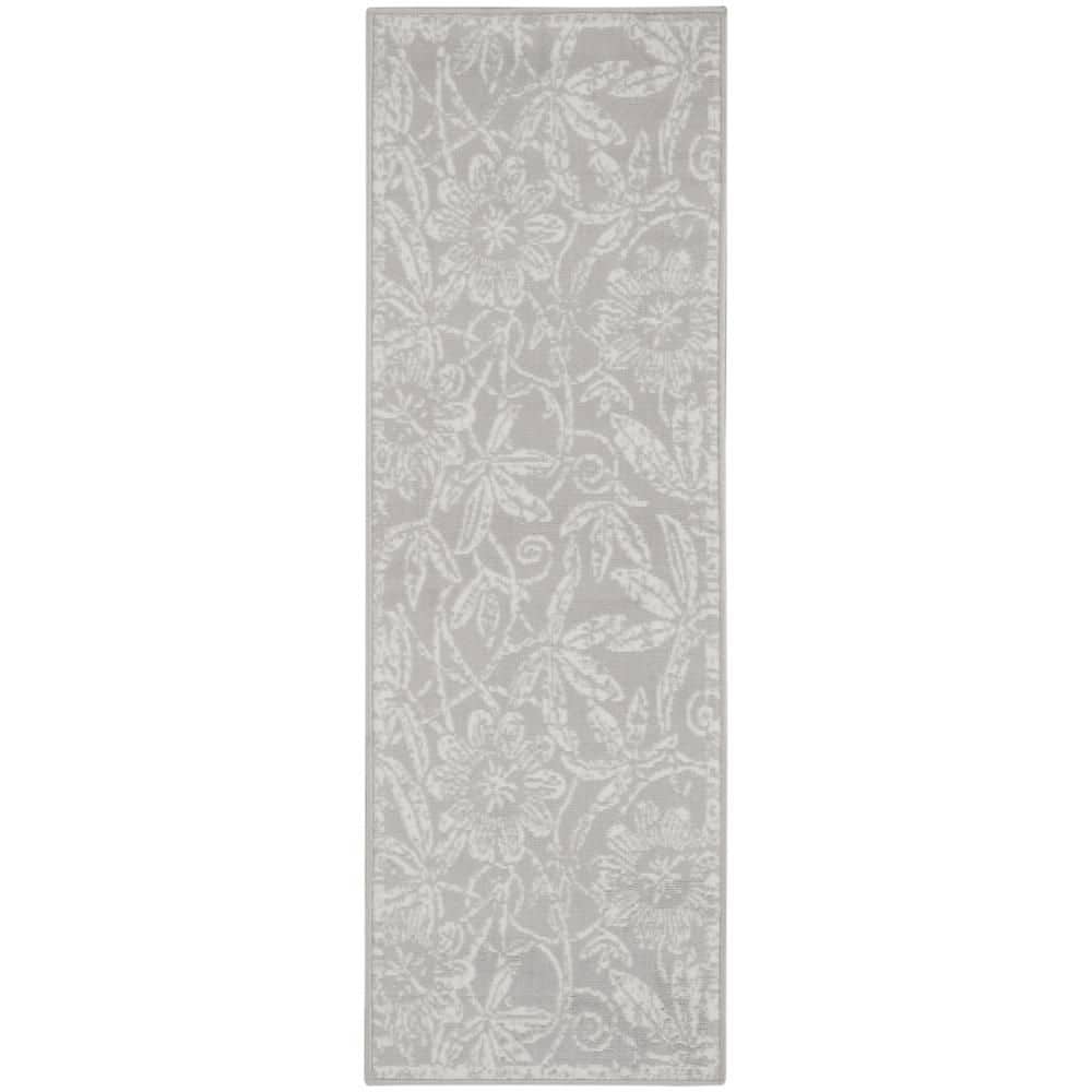 2 ft. x 8 ft. White Floral Washable Area Rug Runner Rug price history on PriceWatchPro