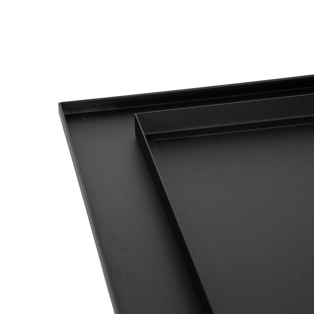 Black Steel 30" Square Fire Pit Lid