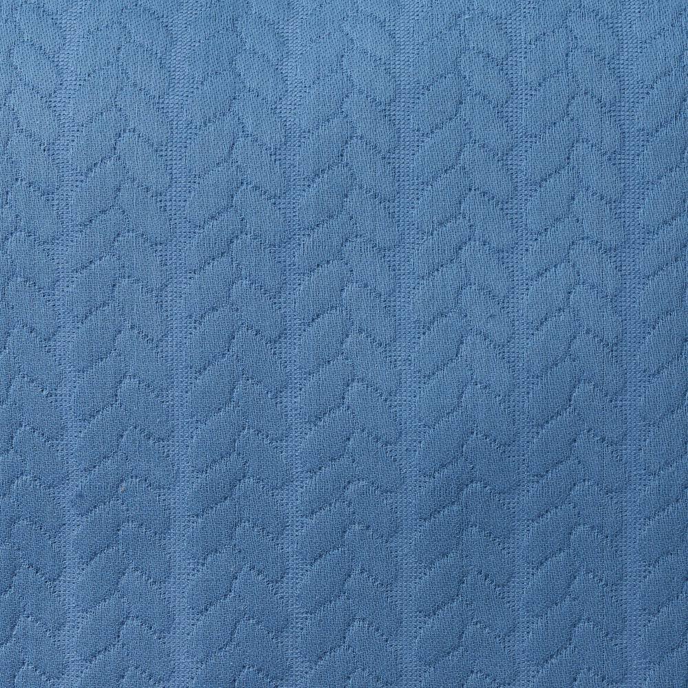 Blue Cotton Textured 18" Square Reversible Pillow Cover