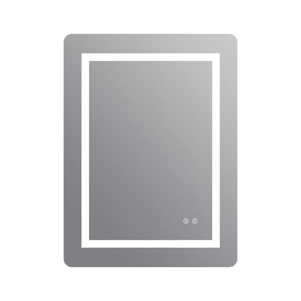 Unbranded 32 in. x 24 in. Modern Simple Rectangle Silver Frameless Decorative Mirror