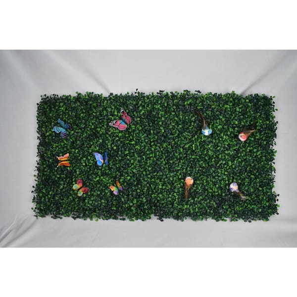 20 in. x 20 in. Artificial Topiary Hedge Boxwood Panels Greenery Fence Plants Garden Fence Grass Wall