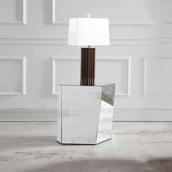 Coaster Capella 23.25 in. Silver Specialty Wood Mirrored End Table